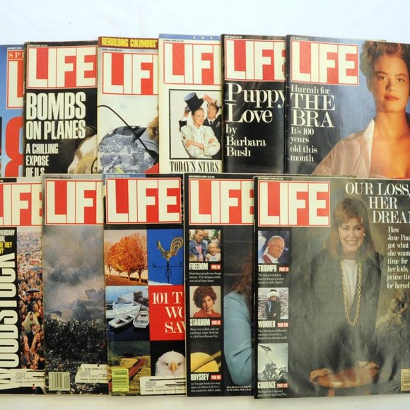 VTG 1989 LIFE Magazines Your CHOICE Barbara Bush Hollywood Woodstock 20th Bra - Picture 13 of 13